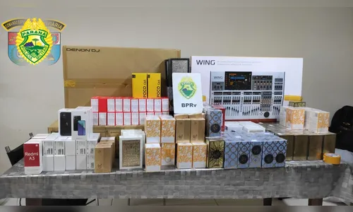 Celulares e perfumes são apreendidos em ônibus de viagem em Rolândia