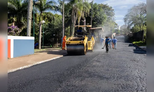 Entorno do Parque Biguaçu recebe recape asfáltico