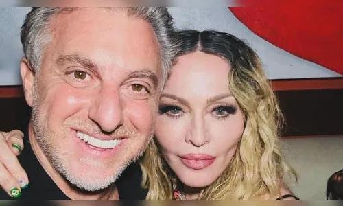 Luciano Huck com Madonna