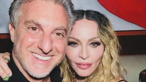 Luciano Huck com Madonna