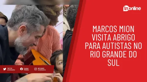 Marcos Mion visita famílias atípicas que perderam moradias no RS