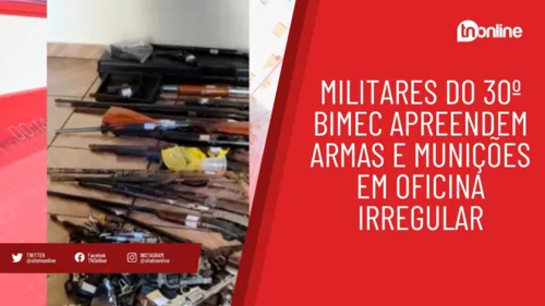 Militares do 30º BIMec apreendem armas e munições em oficina irregular