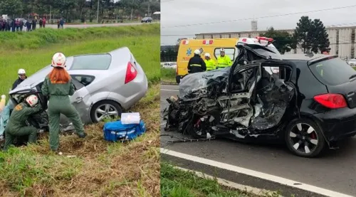 O acidente aconteceu na pista sentido Araucária, na Região Metropolitana de Curitiba (RMC)