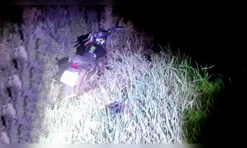 Motociclista fica ferido após colidir contra barranco na PR-850