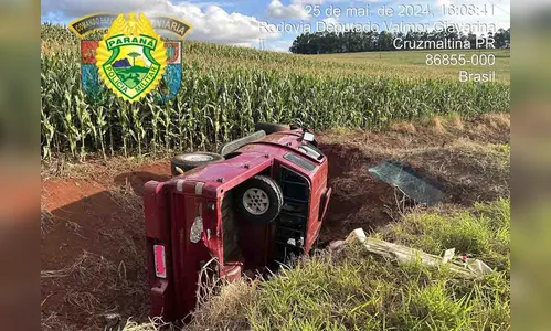Três feridos em acidente na PR-453 entre Cruzmaltina e Borrazópolis