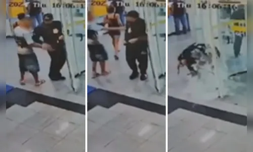 Adolescente pega arma e atira em segurança dentro de banco; veja vídeo