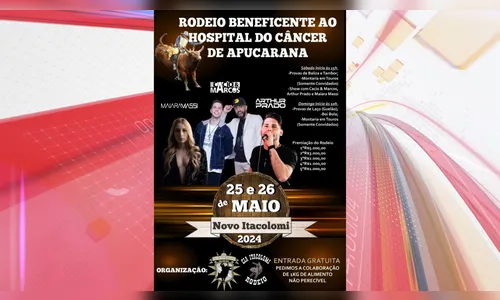 Em prol ao Hospital do Câncer, mês de maio terá rodeio beneficente