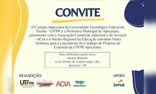UTFPR de Apucarana lançará catálogo de projetos de extensão do campus