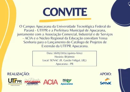 O evento acontecerá na quinta-feira (16)