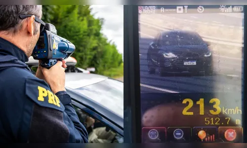 Carro é flagrado a 213 km/h em rodovia do PR; confira o valor da multa