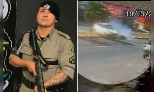 PM morre após colidir violentamente contra veículo; veja flagrante
