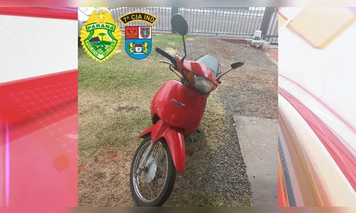PM apreende Honda Biz com chassi adulterado em Arapongas