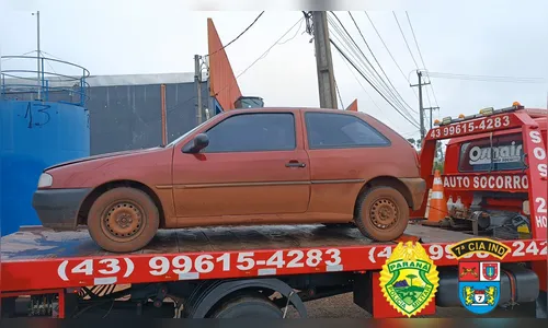 PM recupera Gol na Av. Maracanã; veículo estava com chassi adulterado
