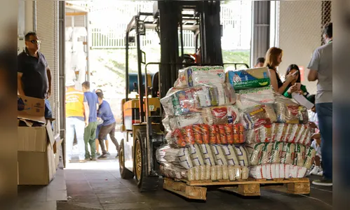 Campanha de doações do Estado já reuniu 11,5 mil toneladas ao RS