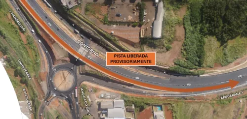 Pista será liberada provisoriamente no Contorno de Jandaia do Sul