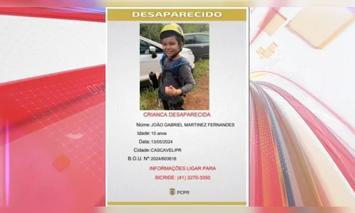 Polícia faz buscas por menino de 10 anos desaparecido no PR