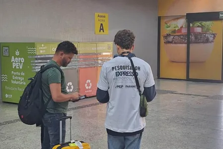 Projeto do VLT Metropolitano realiza pesquisa com usuários do aeroporto