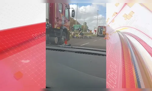 Homem fica ferido ao sofrer queda de moto na BR-369; veja vídeo