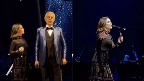 Sandy foi convidada por Andrea Bocelli para participação em show