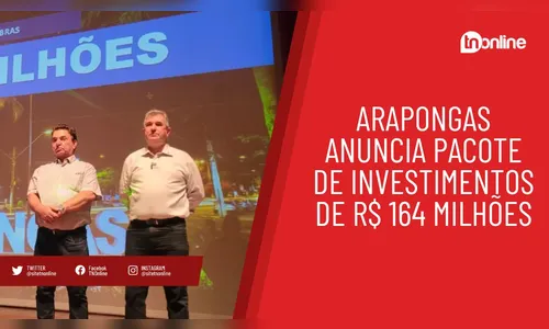 Sérgio Onofre anuncia pacote de obras em Arapongas