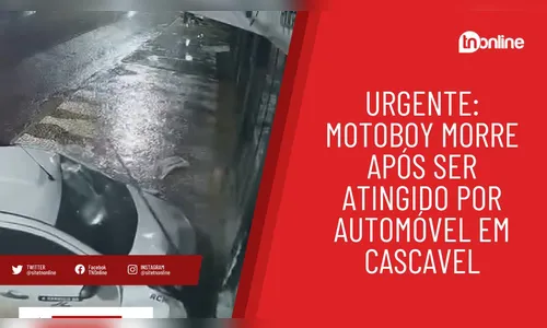 Urgente: motoboy morre após ser atingido por automóvel em Cascavel