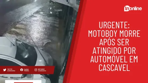 Urgente: motoboy morre após ser atingido por automóvel em Cascavel