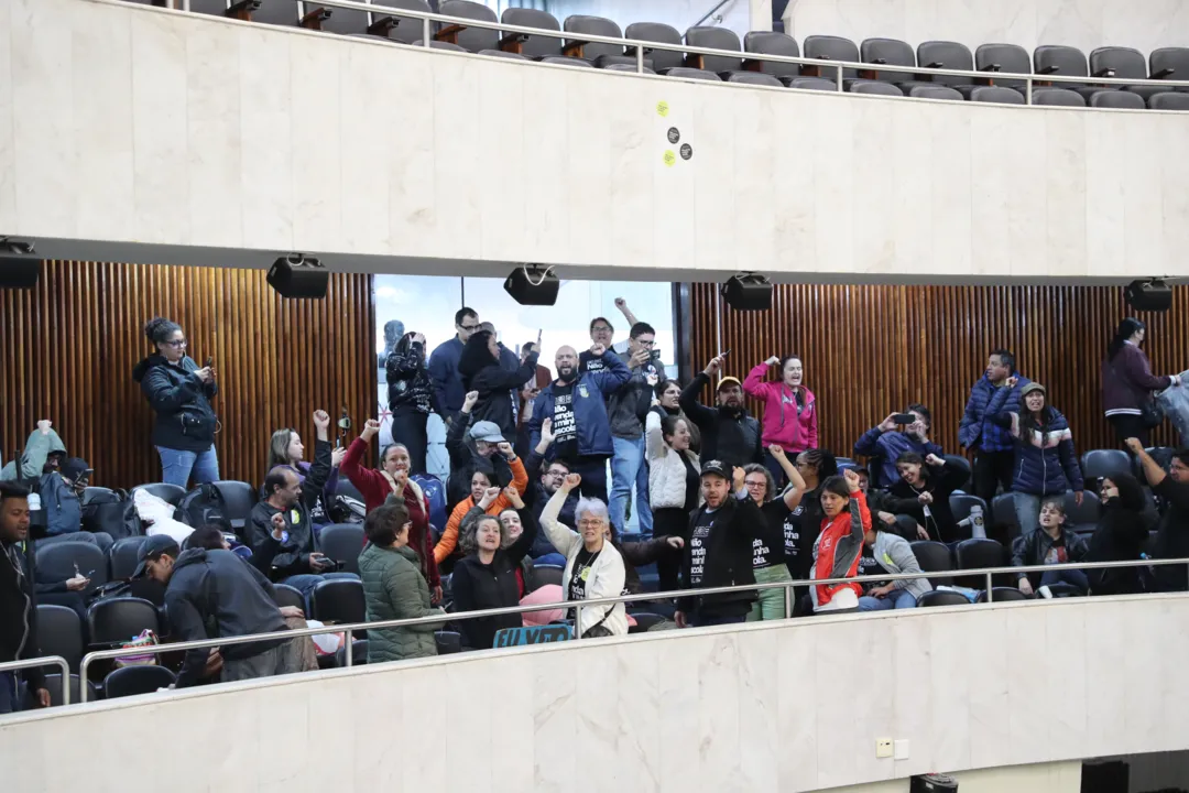 Manifestantes estiveram no plenário, mas não houve registro de confusão