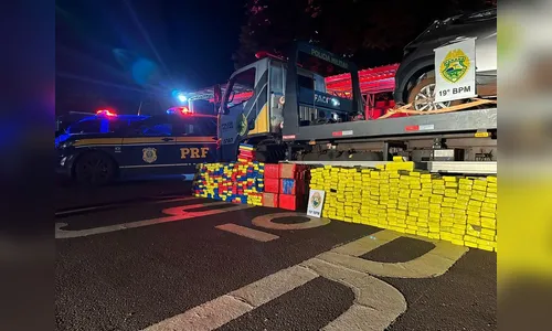 Após fugas, polícia apreende quase uma tonelada de droga no Paraná