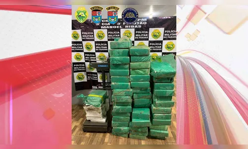 PM apreende 474kg de maconha e prende suspeito em Manoel Ribas
