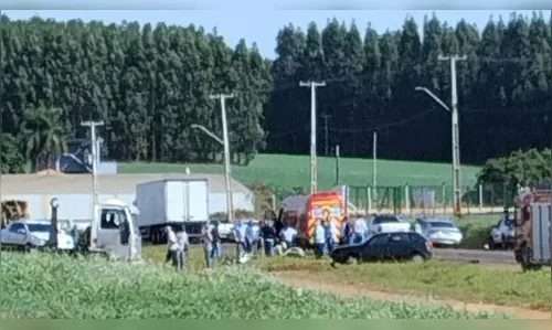 Motociclista fica ferido em colisão com carro na PR-466 em Ivaiporã