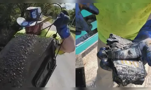 Que sorte! Casal encontra mais de meio milhão durante pesca magnética