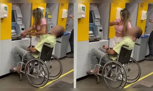 Mulher leva homem morto ao banco para sacar dinheiro; assista o vídeo