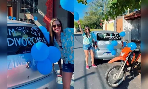 Quanta alegria! Mulher organiza carreata após divórcio finalmente sair