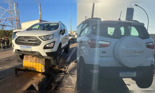 Idoso de 79 anos sai ileso após acidente no pedágio de Arapongas