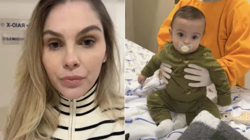 Bárbara Evans levou um susto com a saúde de um dos filhos gêmeos