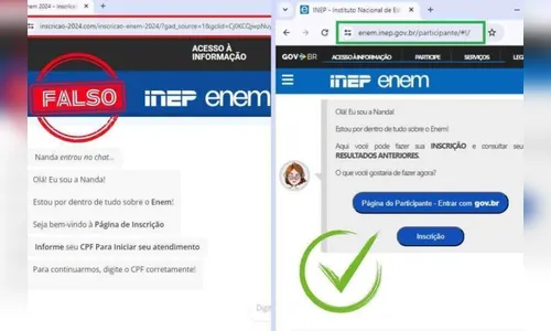 Golpe do Enem: página imita site oficial e pode fazer vítimas
