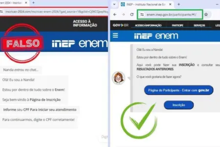 Golpe do Enem: página imita site oficial e pode fazer vítimas