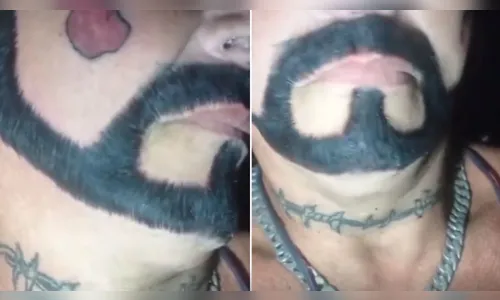 Vídeo de homem tatuando barba viraliza nas redes sociais; assista