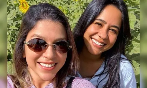 Filha discreta de Leonardo surge com a namorada em festa da família