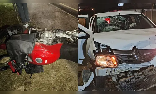 Motociclista fura sinal e garupa morre em acidente no PR; veja vídeo