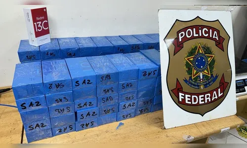 PF apreende veículo com dezenas de aparelhos celulares em fundo falso