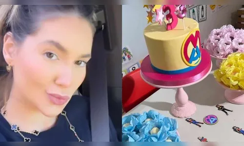 Virginia mostra como foi a festa de Maria Alice na escola