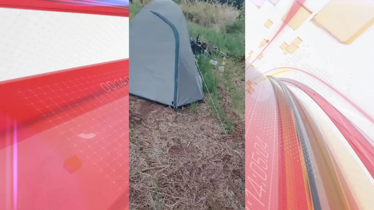 Barraca onde homem estava acampado