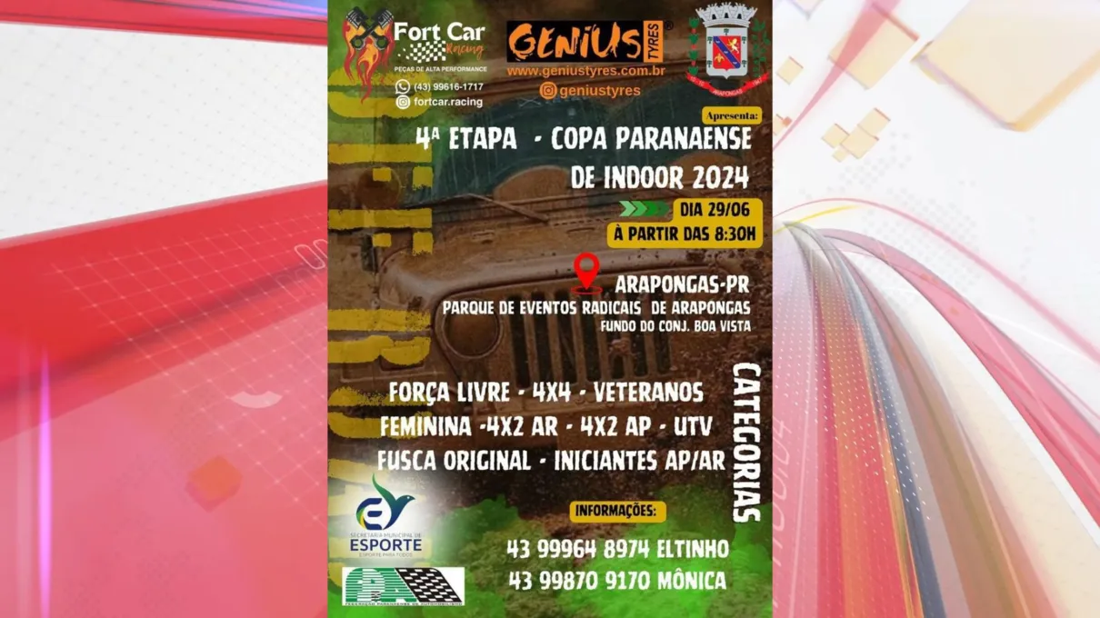 Campeonato ocorrerá em Arapongas