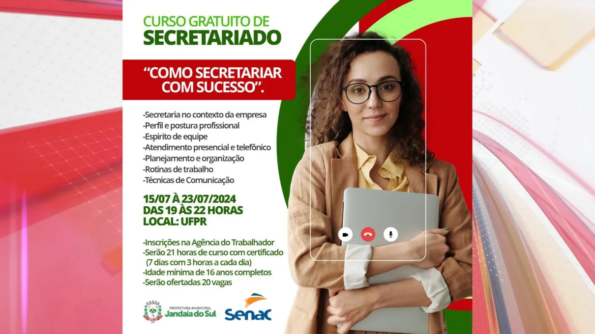 Curso gratuito de secretariado