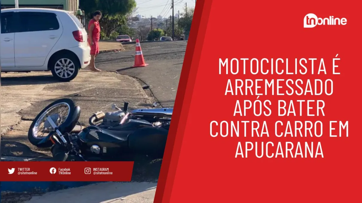 Motociclista morre no hospital após colisão em Apucarana; veja batida