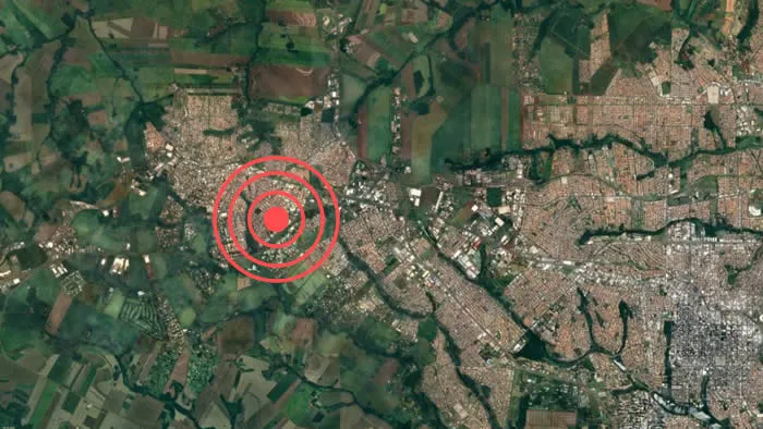 O fenômeno atingiu a magnitude 1,6 na Escala Richter