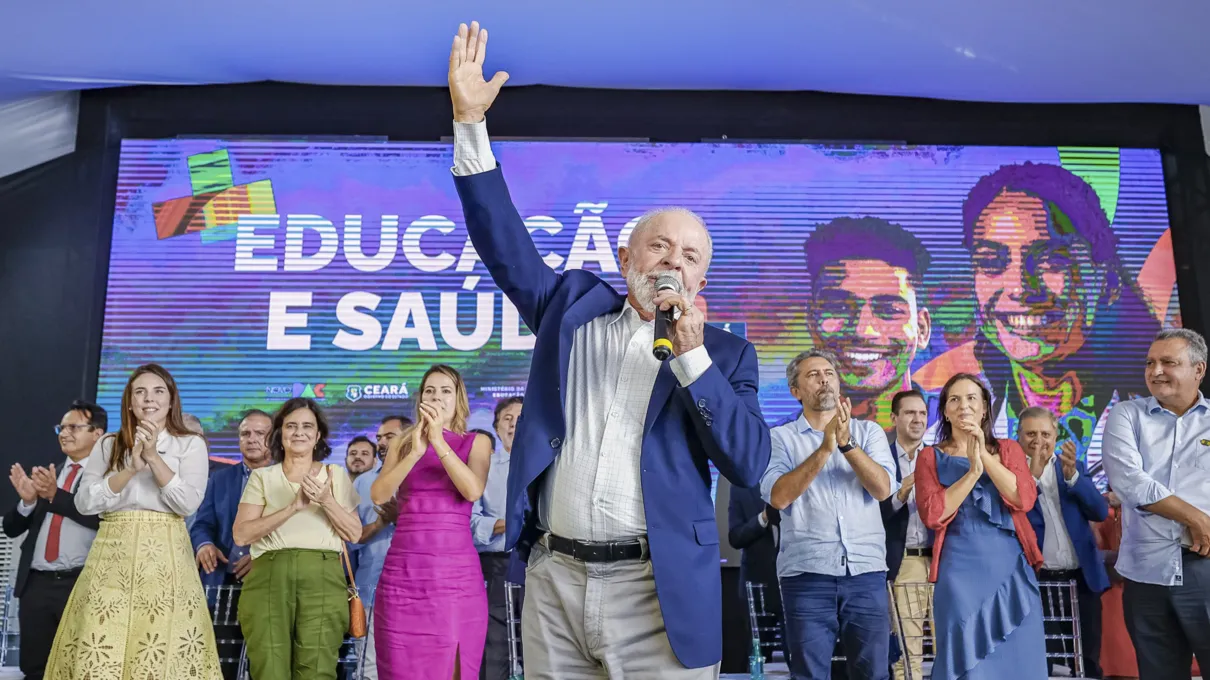 Presidente da República, Luiz Inácio Lula da Silva, durante a cerimônia de anúncios de investimentos para as instituições federais de educação do Ceará