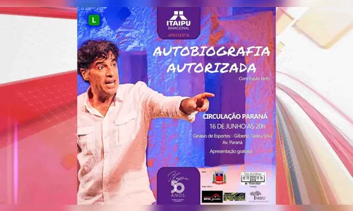 Ator Paulo Betti é atração neste domingo em Jardim Alegre