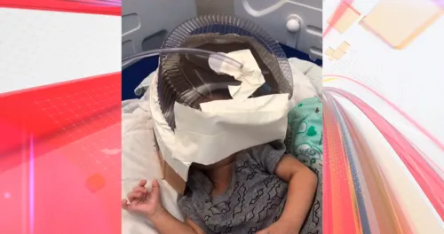 A médica plantonista improvisou uma máscara de oxigênio com a embalagem